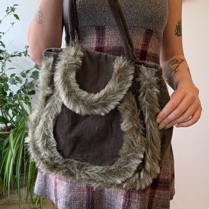 Y2K Faux Fur Shoulderbag